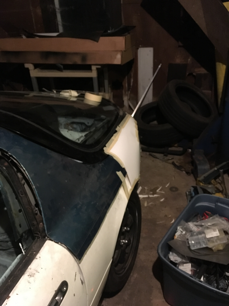 Illustration for article titled Got Crafty with Poster Board Mockups on the Miata Hatch Project